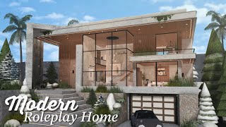 Bloxburg Modern Roleplay Home  Roblox Bloxburg  Speedbuild [upl. by Yrellam325]