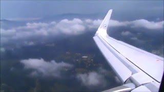 Lufthansa Airbus A320214 TakeOff Bilbao Airport LEBB [upl. by Ylrebmek]