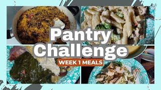 Pantry Challenge Meals Week 1 [upl. by Pearlstein]