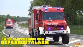 GEFAHRGUTGROSSALARM AM CPORT Einsatzfahrten Feuerwehr Landkreis Cloppenburg zur Großübung [upl. by Rob818]