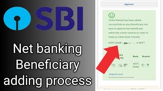 SBI net banking beneficiary add kaise kare  how to add beneficiary in net banking sbi [upl. by Anchie]