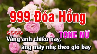 Karaoke 999 Đóa Hồng Tone Nữ Nhạc Sống  Hoàng Luân [upl. by Winchester793]