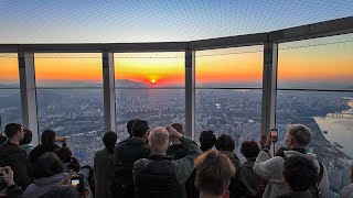 Christmas Seoul Sky Observatory and Beautiful Sunset Walk  Korea Travel Guide 4K HDR [upl. by Kenji]