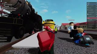 Roblox Strasburg Railroad 1965 1223 derailed [upl. by Ardnasirhc]