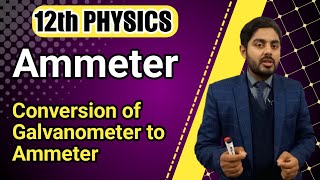 Ammeter class 12  Conversion of galvanometer into ammeter class 12  12th class physics [upl. by Deni606]