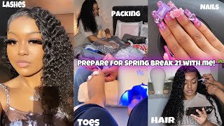 PREPARE FOR VACATION WITH ME  Hair Lashes Nails Packing Eyebrows  Ft Nadula Hair [upl. by Llednil733]