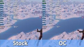 AMD Ryzen 5 3400G Stock vs Overclocked  Fortnite [upl. by Anorahs]