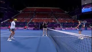 Garbine Muguruza vs Maria Sakkari  2021 Doha Quarterfinals  WTA Match Highlights [upl. by Ssac]