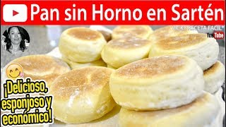 Cómo hacer PAN SIN HORNO Y EN SARTEN Y SIN LUZ  Vicky Receta Facil [upl. by Igal]