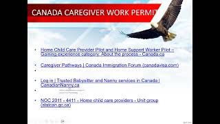 CANADA CAREGIVER WORK PERMIT USA Hospitality VISA SPONSORSHIP Apply Now [upl. by Virgilio]