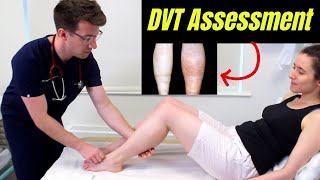 Deep Vein Thrombosis DVT OSCE Clinical Examination  Plus DVT risk factors diagnosis amp treatment [upl. by Wichman]