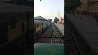 Live view from fastest non stop train green line express overtaking other train at Gujranwala short [upl. by Arvad]