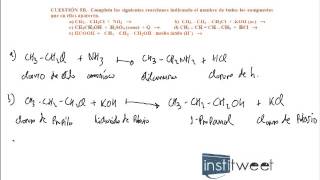 ejercicio resuelto completar reacciones química y nombrar compuestos [upl. by Natsyrt842]