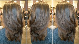 Quick amp Easy Medium Length Layered Haircut Tutorial for Women  Layered Cutting Techniques [upl. by Doane]