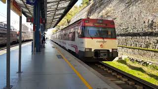 RENFE Class 446  041  058 departing Príncipe Pío Station Madrid on 251123 [upl. by Kinny]