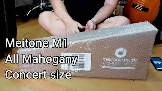 UNBOXING Meitone M1 Ukulele All Mahogany Concert size [upl. by Aiekat527]