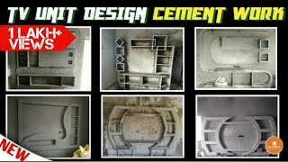 Top 30 Tv unit design cement work ll Cement tv unit design ideas ll Modern tv unit decoideas8913 [upl. by Kancler]