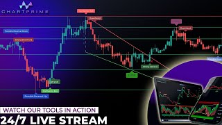 Live Bitcoin amp Ethereum 15 Min Signals And Technical Analysis ChartPrime [upl. by Nylaret]