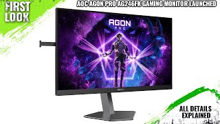 AOC AGON Pro AG246FK 540Hz TN Panel Gaming Monitor Explained All Spec Features And More [upl. by Ennoid]