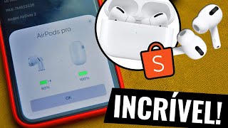 COMPREI UM AIRPODS PRO DE R3000 NA SHOPEE [upl. by Ceciley]