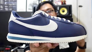 2023 NIKE CORTEZ  MIDNIGHT NAVY  UNBOXING  REVIEW [upl. by Atsirak]