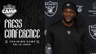 Davante Adams Maxx Crosby and Tre Tucker Presser  81324  Raiders  NFL [upl. by Tarrah]