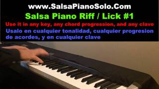 Salsa Piano Solo  Riff  Lick 1 Improvisation tip  Albeniz Quintana Producer [upl. by Sansone465]