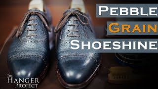 How To Shine Pebble Grain Leather Shoes [upl. by Ahsiekim]