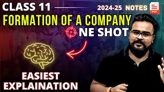 FORMATION OF A COMPANY Class 11 ONE SHOT Business studies chapter 7  GAURAV JAIN [upl. by Heidie368]