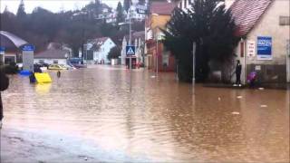 Backnang 13012011  Hochwasser [upl. by Domenico]