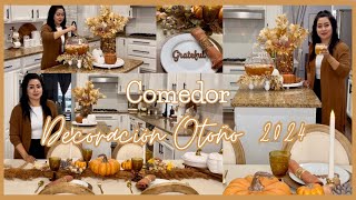 COMEDOR DECORACIÓN OTOÑO 2024 DECORACIÓN OTOÑO 2024🍂 IDEAS DECORACION 🍁🐿️ [upl. by Arihsay]