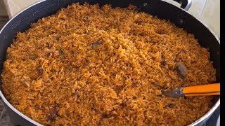 How to Prepare Ghana JOLLOF Rice  Ahoufe Cassie [upl. by Frasier]