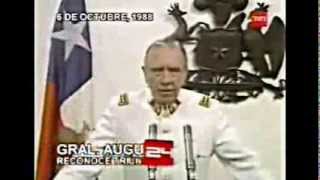 6 de octubre de 1988 Pinochet reconoce el triunfo del quotNoquot [upl. by Eltsyrhc]