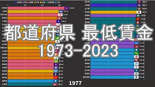 【県別】都道府県別 最低賃金 推移【19732023】 [upl. by Gnad477]