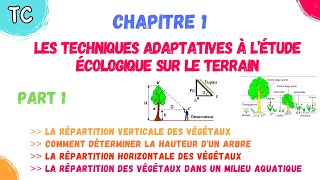 TC Biof SVT  Ch 1 Les techniques adaptatives à l’étude écologique sur le terrain  partie 1 [upl. by Lemrac]