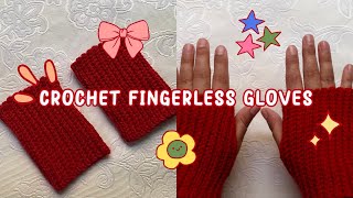 Simple amp Easy Crochet Fingerless Gloves Tutorial – Perfect for Beginners [upl. by Assenav241]