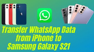 Transfer WhatsApp Data from iPhone to Samsung Galaxy S21S21S21Ultra [upl. by Nottnerb]