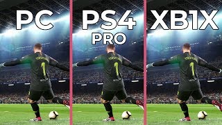 4K PES 2019 – PC 4K vs PS4 Pro vs Xbox One X Graphics Comparison DEMO [upl. by Ynotna]