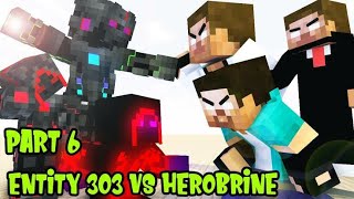 MONSTER SCHOOL  ENTITY 303 BROTHERS VS HEROBRINE BROTHERS SADAction Animation [upl. by Dunkin]