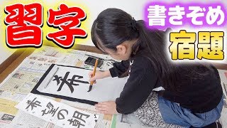 習字で書き初め冬休みの宿題で「希望の朝」を書いてみた結果【Japanese calligraphy】 [upl. by Herby95]