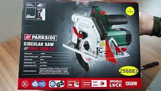 Parkside Circular Saw PHKS 1350 C2 Unboxing  Testing  Review [upl. by Jazmin]