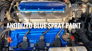 How to Spray paint your valve cover  engine parts DIY Update on my SBC RPF1 [upl. by Oloap]