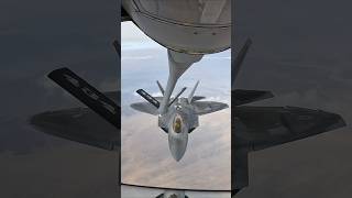 Air Force aircrew members conduct aerial refueling within the USCENTCOM area of responsibility f22 [upl. by Ashil]