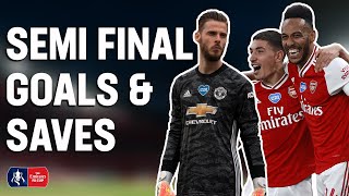 Every SemiFinal Goal and Best Saves  Aubameyang Giroud Martinez De Gea  Emirates FA Cup 1920 [upl. by Enier654]