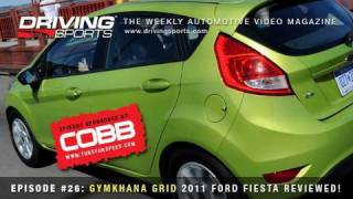 Driving Sports Reports  2011 Ford Fiesta Review Gymkhana Grid [upl. by Hpesoj801]