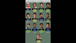 Under 19 world Cup Captain Winner list [upl. by Skurnik]