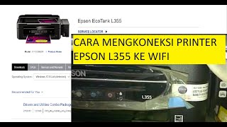 install epson L355 dengan wifi [upl. by Bitthia844]