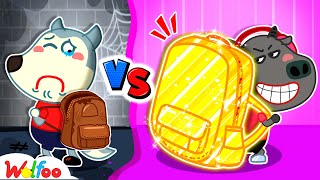 Wolfoo and Giant Backpack Blunders at School 🐺 Educational Cartoons for Kids 🤩 Wolfoo Kids Cartoon [upl. by Benge]