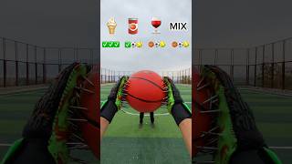 ICE CREAM ASMR CATCH THE BALLS WITH NAIL GOALKEEPERS GLOVES 🍦🧤🏀shorts viralvideo challenge [upl. by Dippold187]