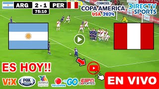 En Vivo Argentina vs Perú donde ver Partido Argentina vs Perú jornada 3 Copa América 2024 [upl. by Gratiana]